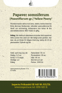 Pioniunikko 'Yellow Peony', Pionimaisesti kukkiva unikko, jossa on suuret, kaksinkertaiset, täysin valkoiset kukat.