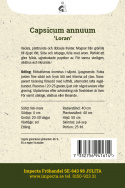 Paprika 'Loran', Kauniit, litteänpyöreät ja uurteiset hedelmät. Kypsyy vihreänviolettisesta syvänpunaiseen.