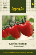 Kirsikkatomaatti F1 'Beata Sweet', joissa on kiiltävänpunaisia, mansikkamaisia ​​hedelmiä, noin 15 grammaa.