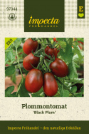 Luumutomaatti 'Black Plum', suuria noin 50 gramman luumutomaatteja, joissa on vihreä-musta kaula.