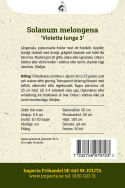 Munakoiso ''Violetta lunga 3'', Pitkät, ohuet, purppuranmustat hedelmät.